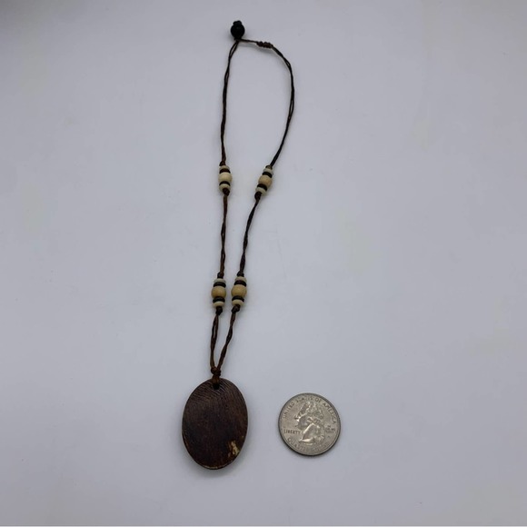 White Ganesh Bone Pendant Necklace - Picture 9 of 11